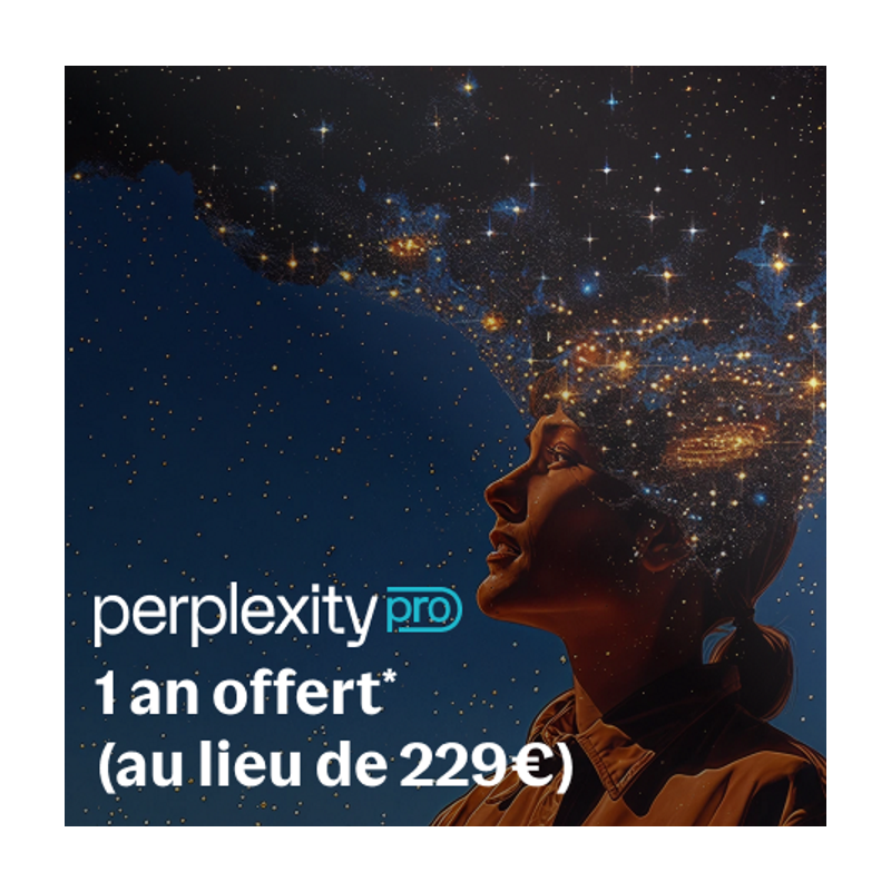 Perplexity Pro offert pendant 1 an*