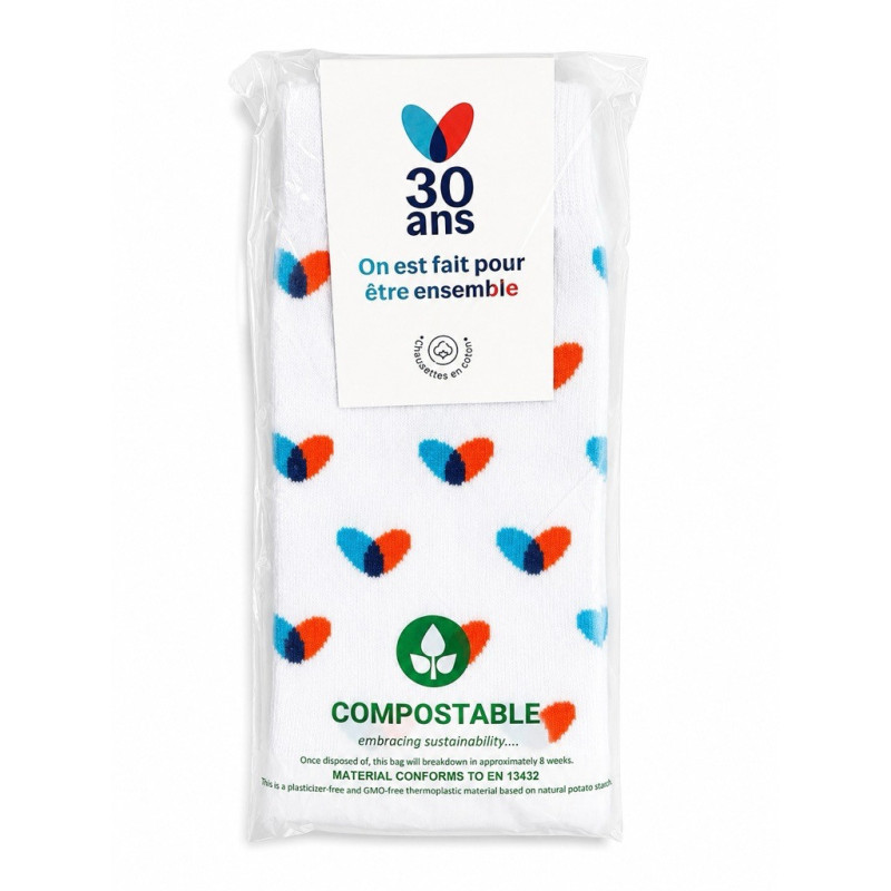 Chaussettes tricotées édition 30 ans Bouygues Telecom